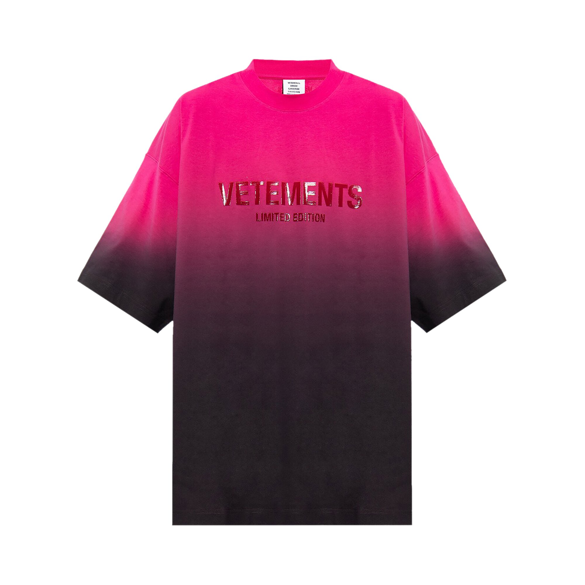 Buy Vetements Gradient Logo Limited Edition T-Shirt 'Pink 
