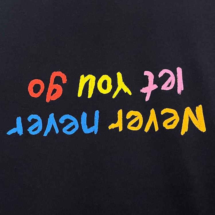 Vetements Never Never Let You Go Upside Down T Shirt Black