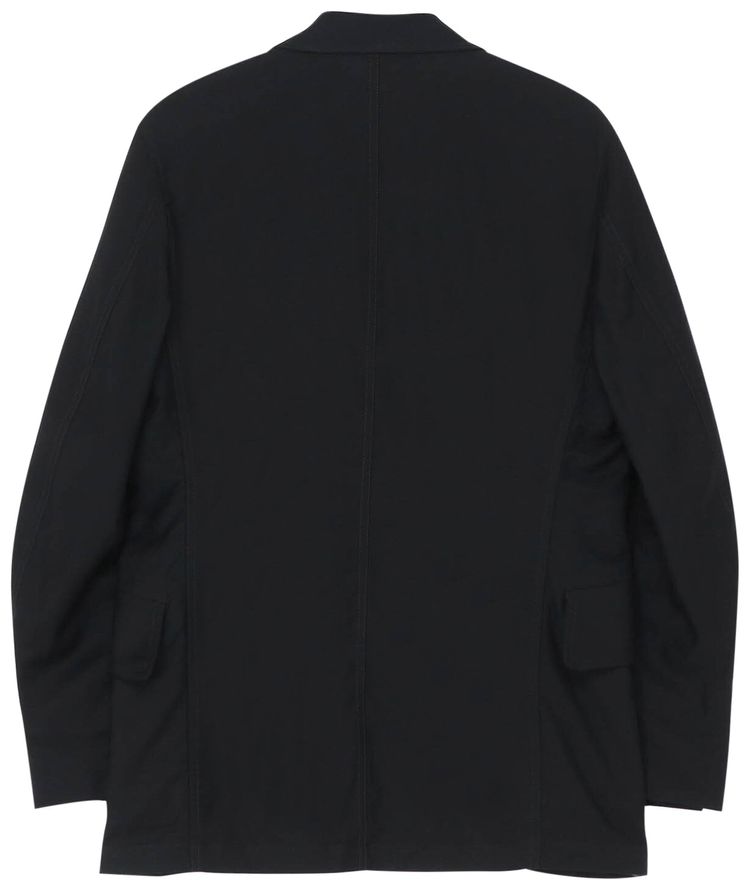 Yohji Yamamoto Twill 4 Button Jacket Black