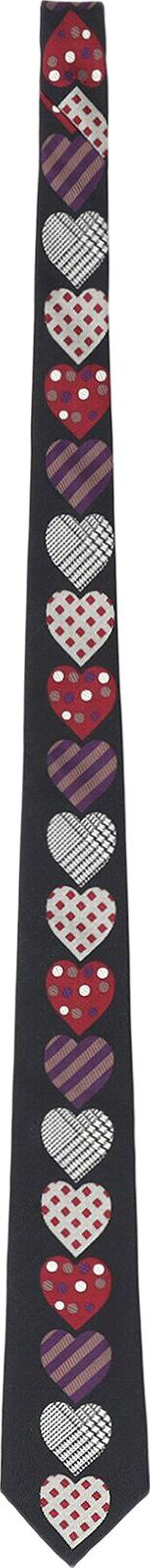 Yohji Yamamoto Heart Pattern Tie 'Black'