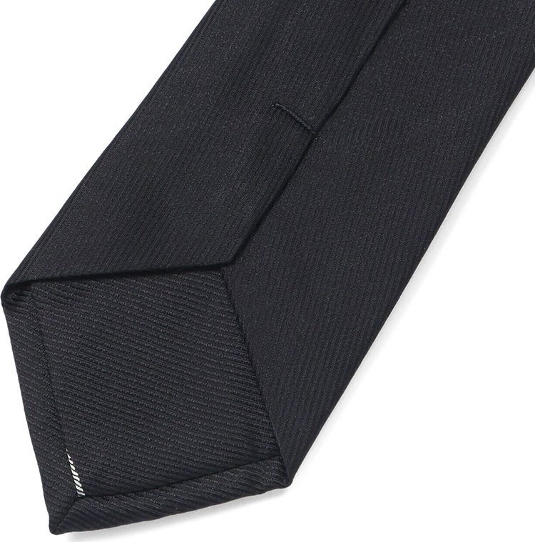 Yohji Yamamoto Heart Pattern Tie Black