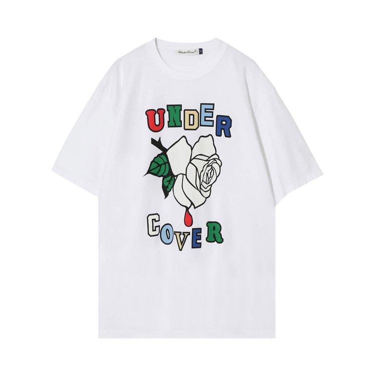 Undercover Rose Print T-Shirt 'White'