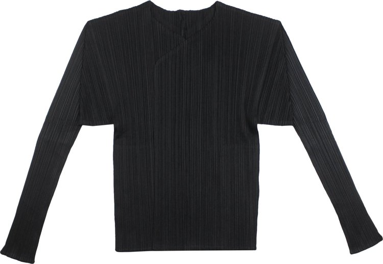 Pleats Please Issey Miyake Basic Pleated Cardigan Black