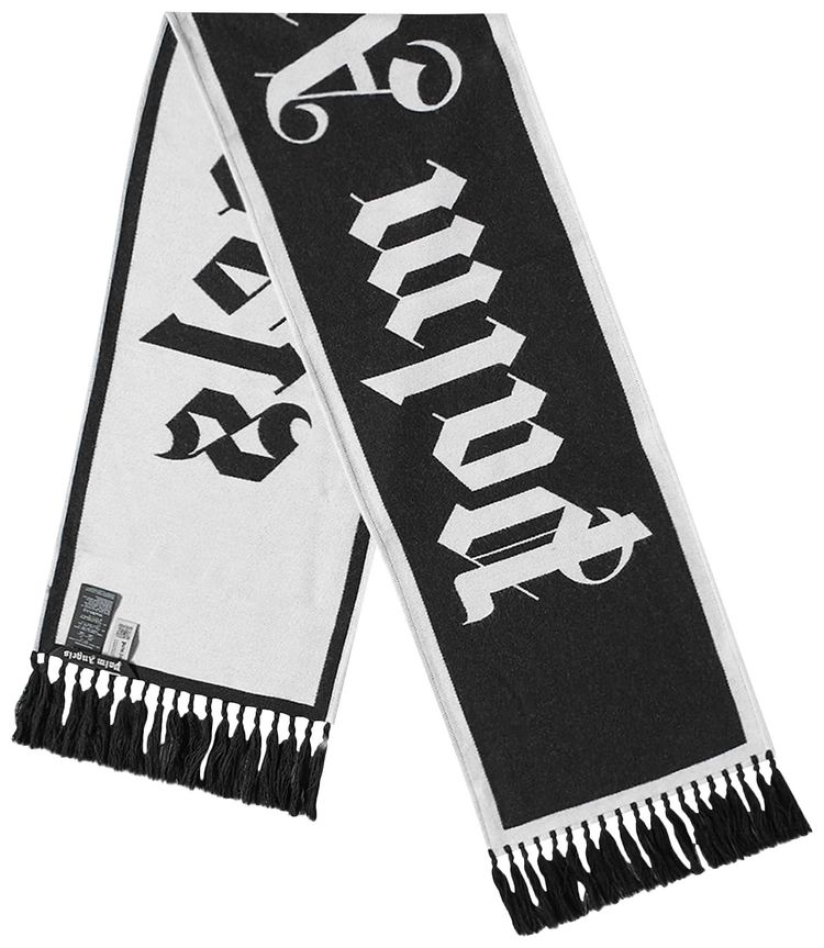 Palm Angels Logo Scarf BlackWhite