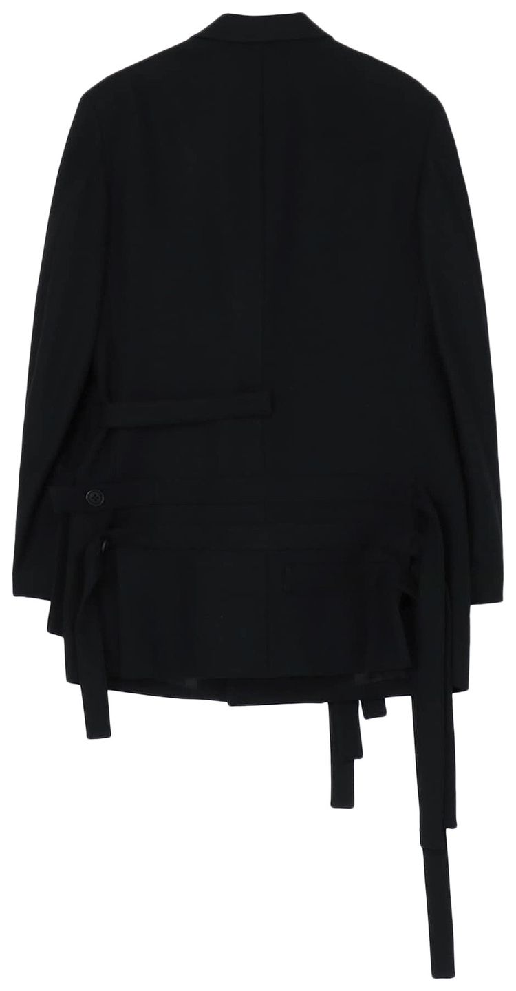 Yohji Yamamoto W Belted Double Breasted Jacket Black