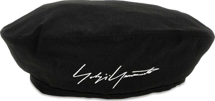 Yohji Yamamoto Logo Embroidered Beret 'Black'