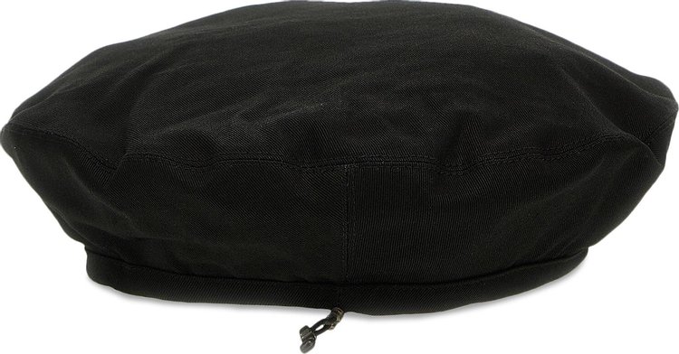 Yohji Yamamoto Logo Embroidered Beret Black