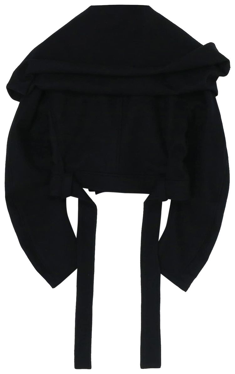 Yohji Yamamoto Big Hooded Short Jacket Black