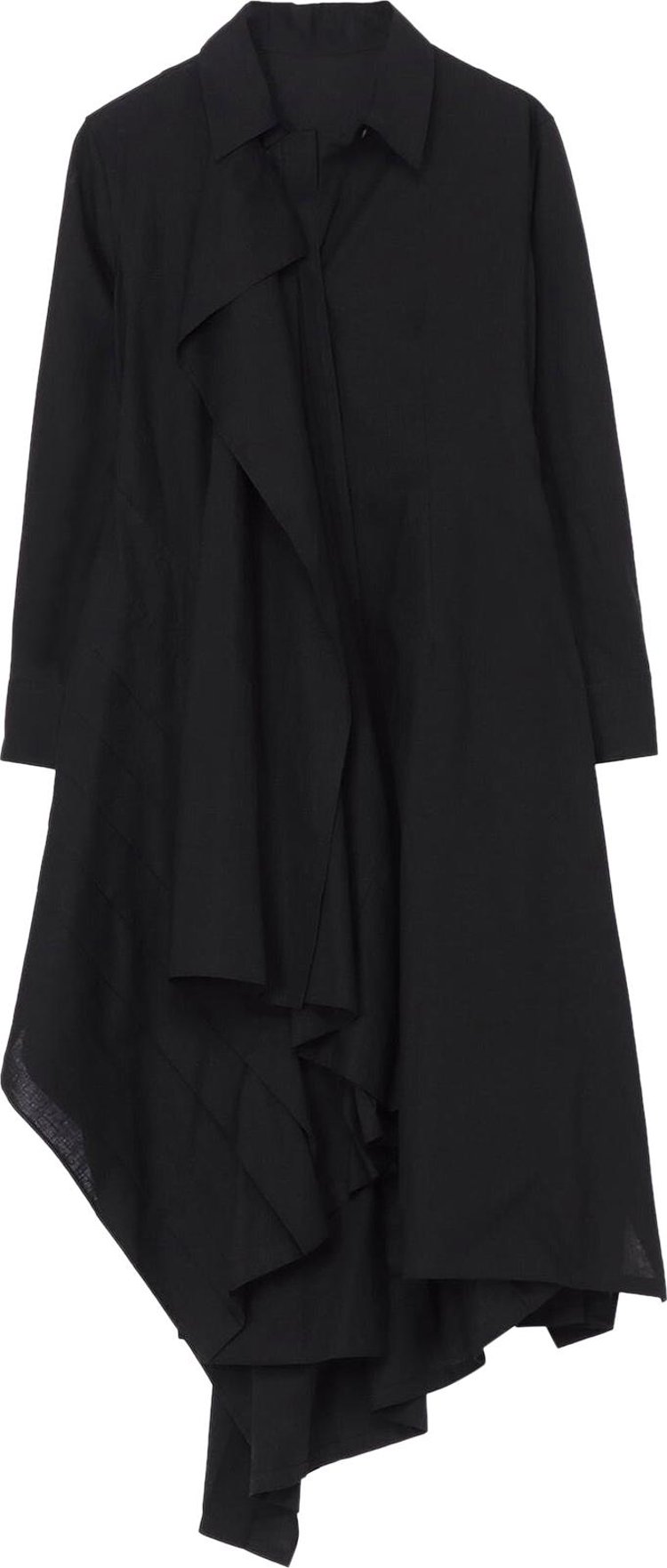 Yohji Yamamoto Right Side Tuck Dress 'Black'