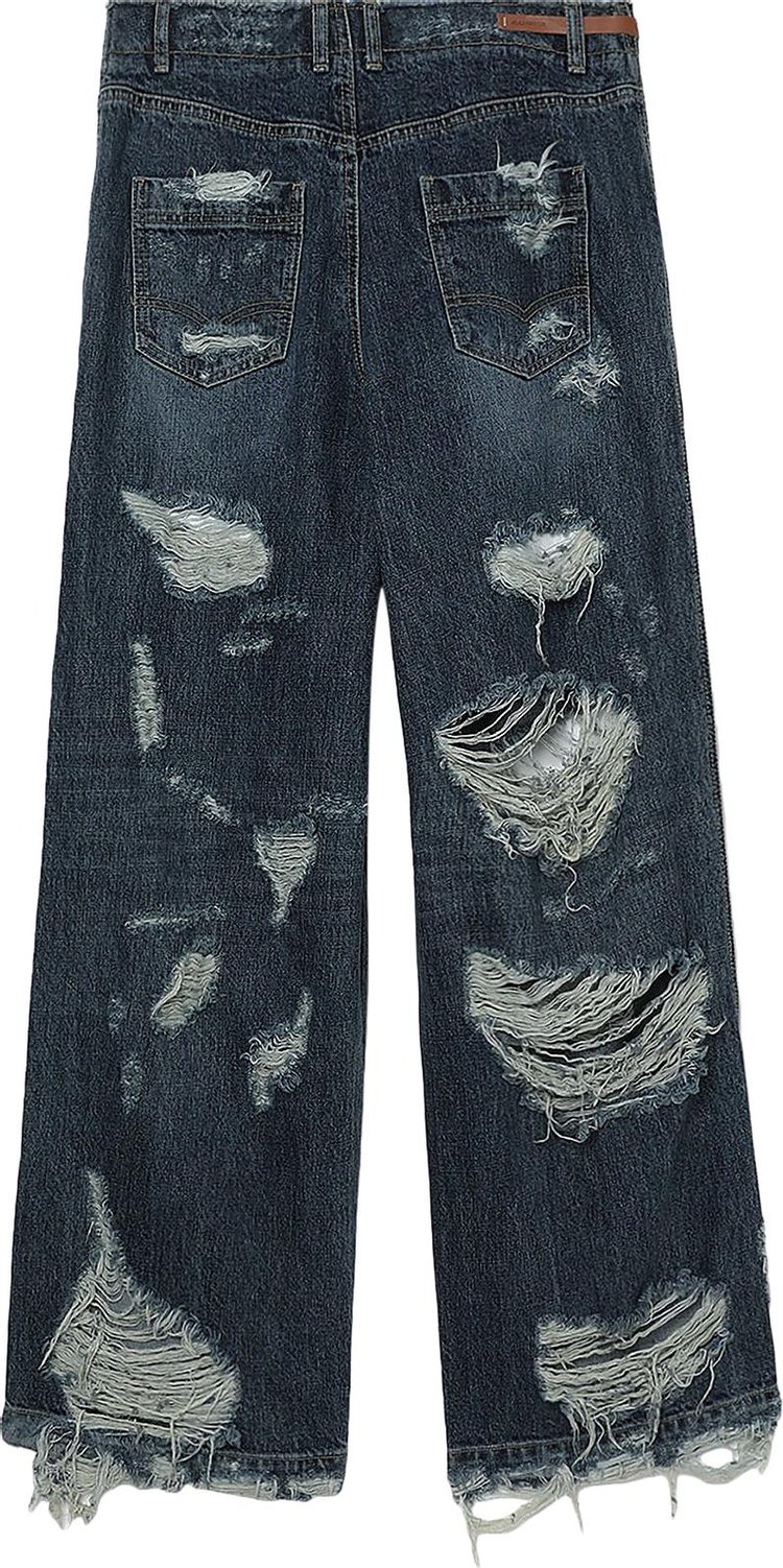 Ader Error Distressed Effect Jeans Blue