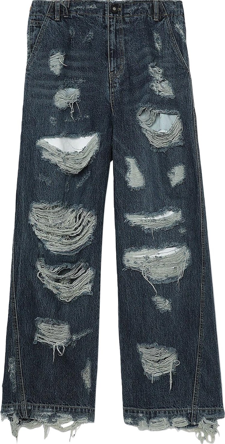 Ader Error Distressed Effect Jeans 'Blue'