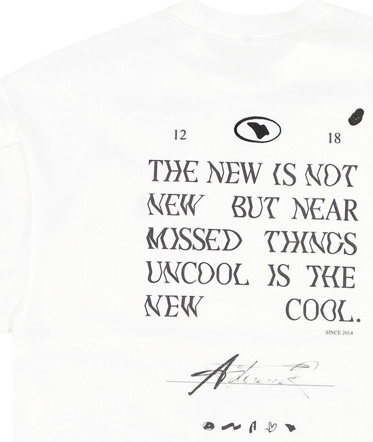 Ader Error Logo Print T Shirt Off White