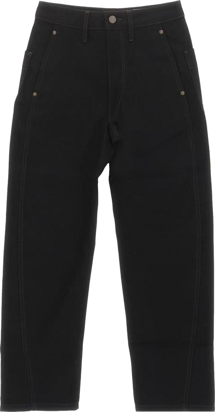 Lemaire Twisted Cropped Jeans Black