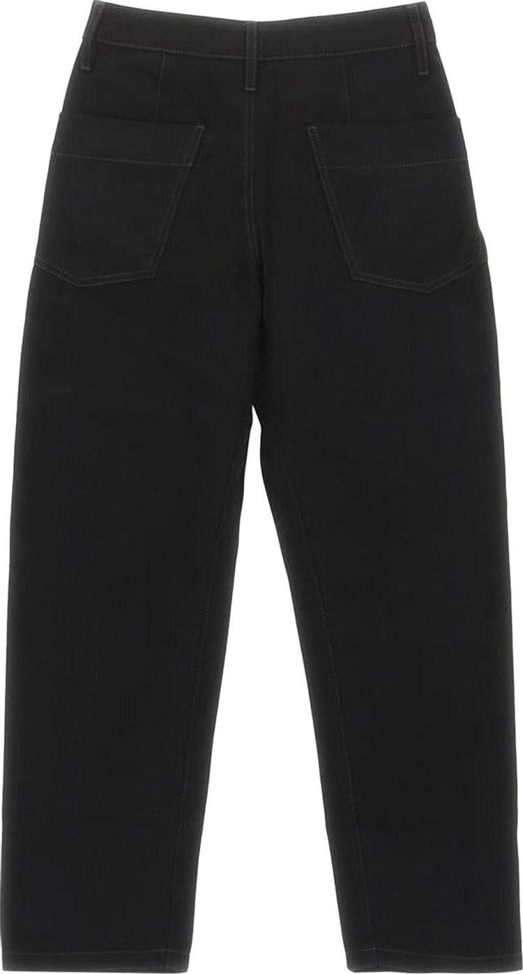 Lemaire Twisted Cropped Jeans Black