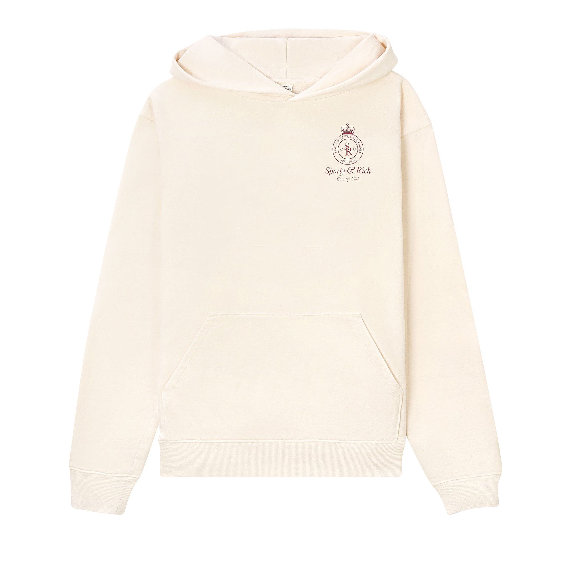 ★Sporty & Rich★ Crown Logo Hood Cream HOAW2314CR HOAW2314C Buy Sporty & Rich Crown Hoodie 'Cream' - HOAW2314CR CREA | GOAT
