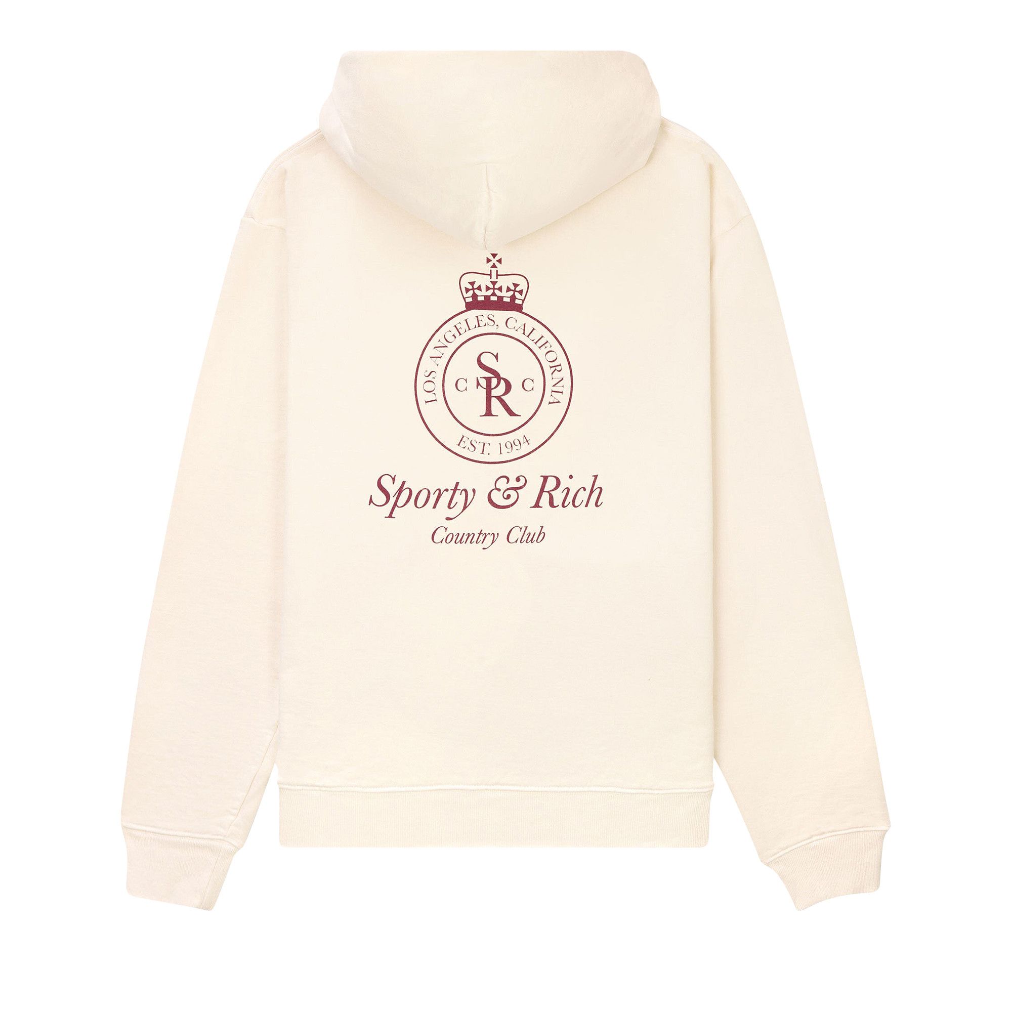 ★Sporty & Rich★ Crown Logo Hood Cream HOAW2314CR HOAW2314C Buy Sporty & Rich Crown Hoodie 'Cream' - HOAW2314CR CREA | GOAT