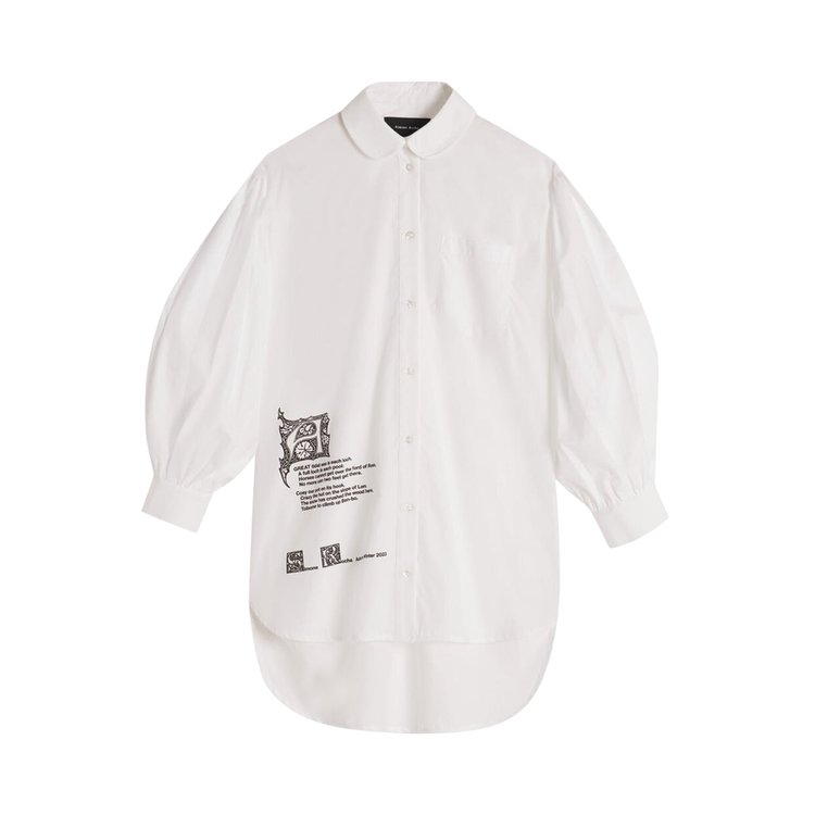 Simone Rocha Long Puff Sleeve Shirt 'White'