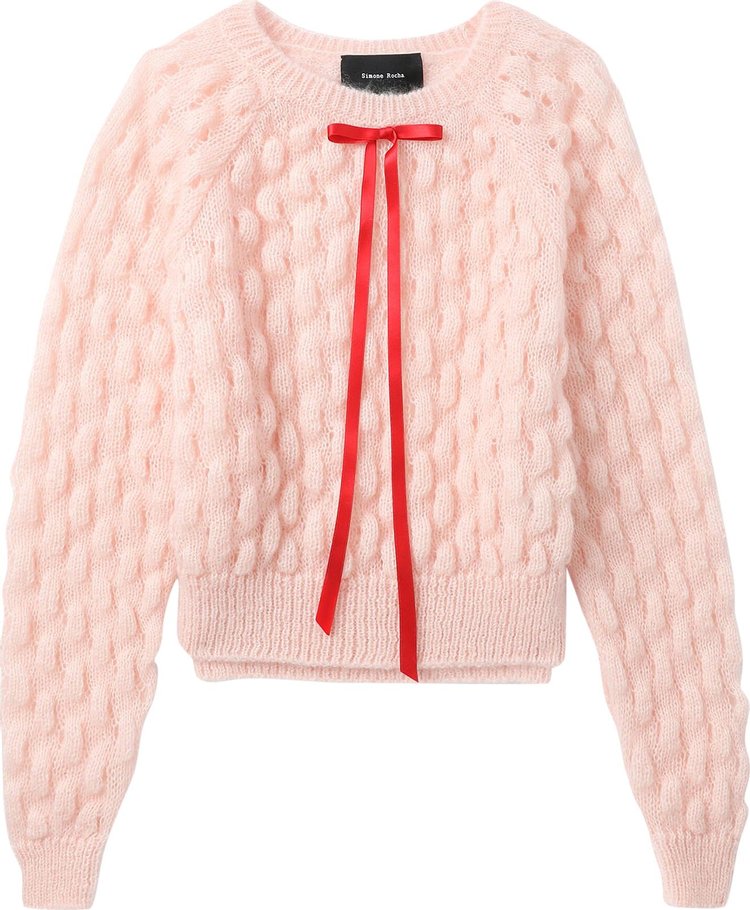 Simone Rocha Long-Sleeve Bubble Knit Jumper 'Pink'