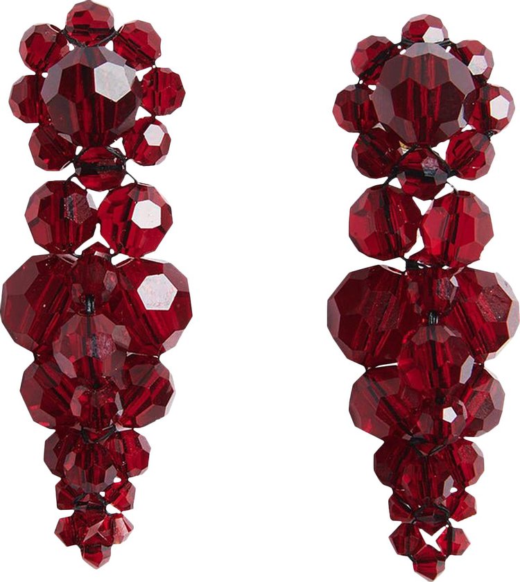 Simone Rocha Mini Cluster Earring 'Red'