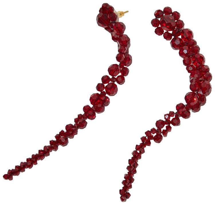 Simone Rocha Drip Earrings Red