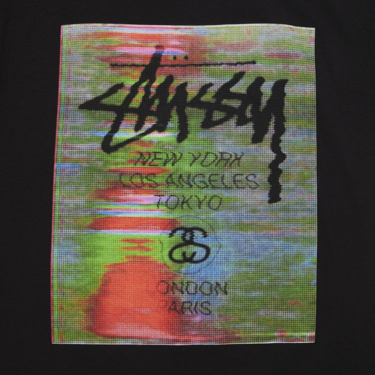 Stussy World Tour Glitch Tee Black