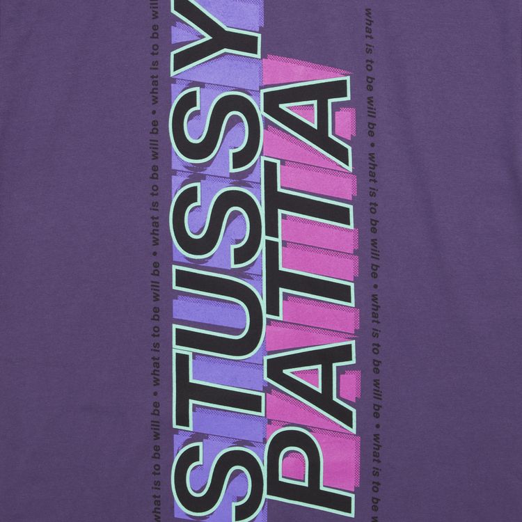 Stussy x Patta What it is to be will be Tee Purple