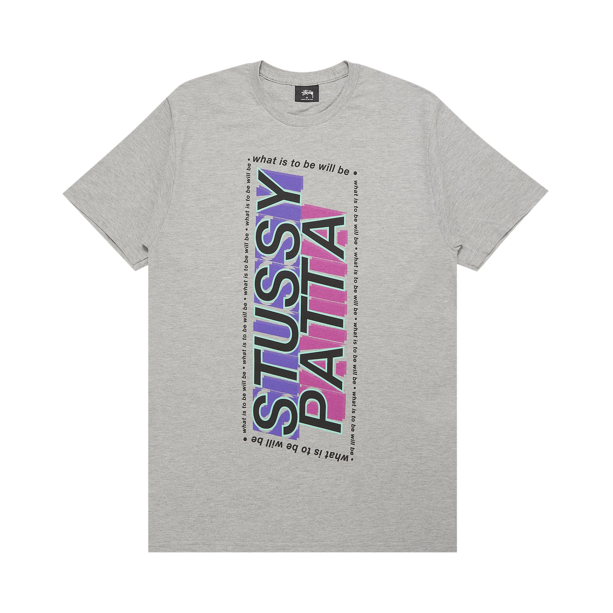 Stussy x Patta What it is to be will be Tee 'Grey Heather'