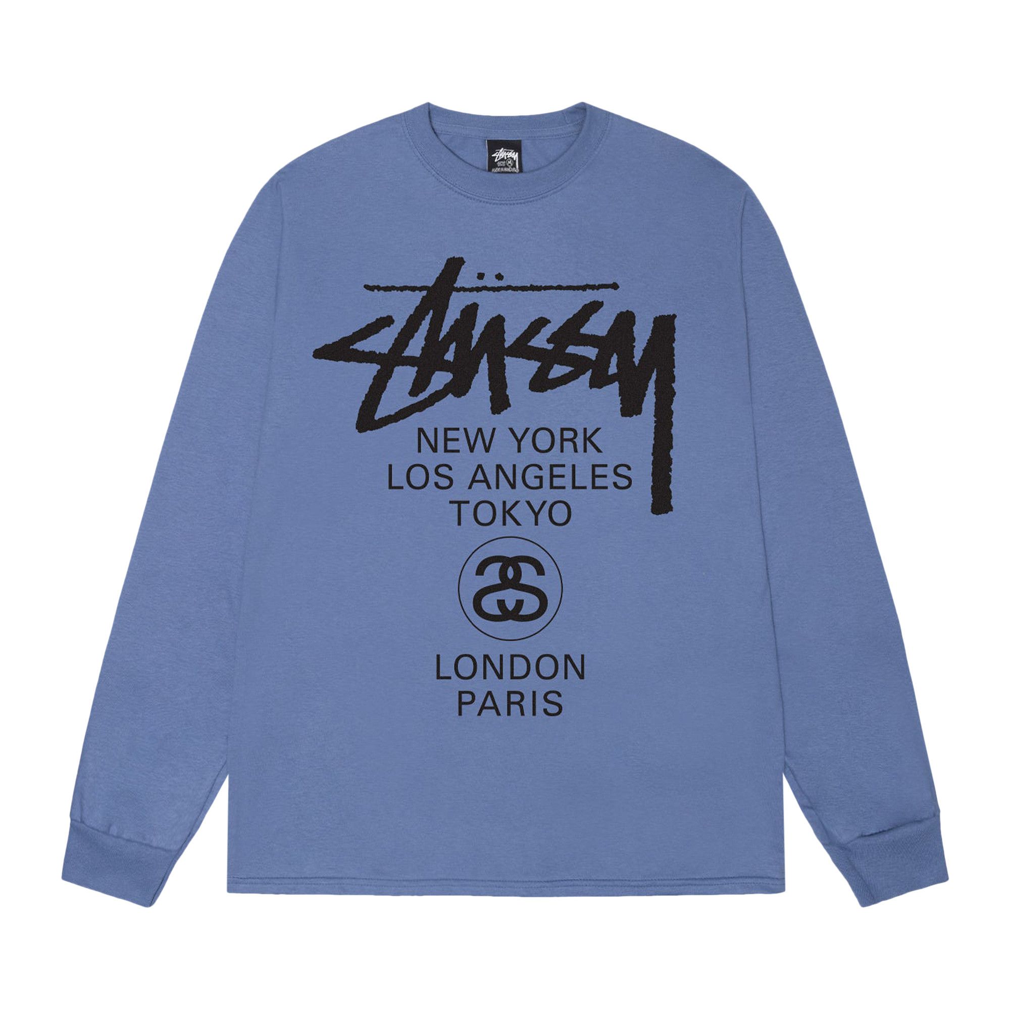 Buy Stussy World Tour Long-Sleeve Tee 'Storm' - 3993792 STOR