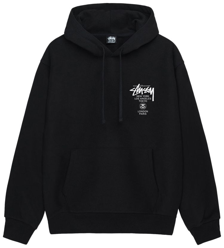 Stussy World Tour Hoodie Black