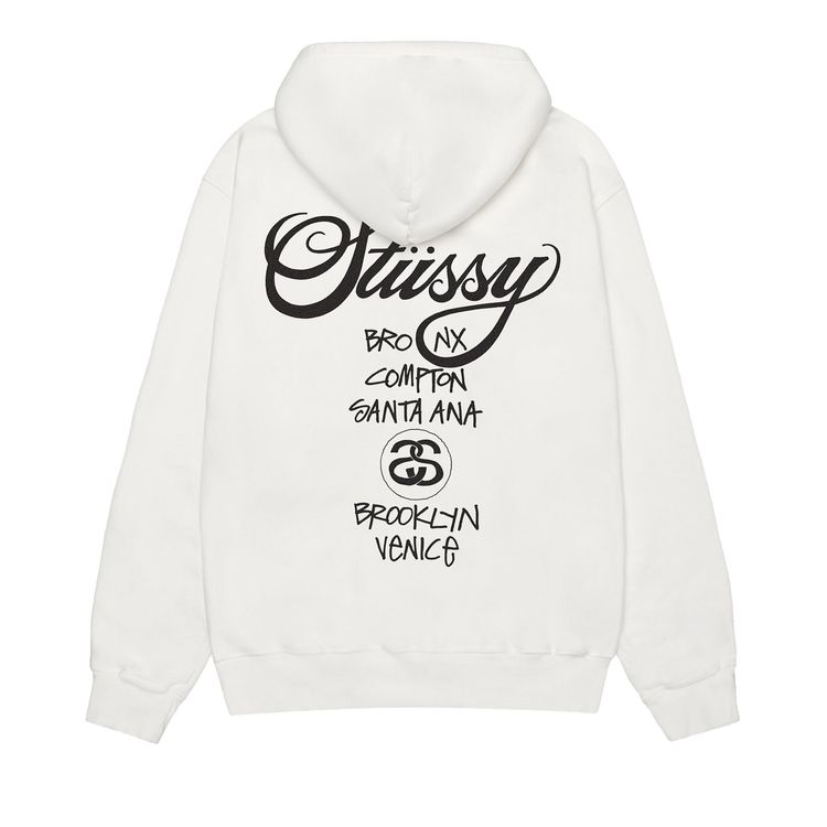 Stussy World Tour Hoodie Natural