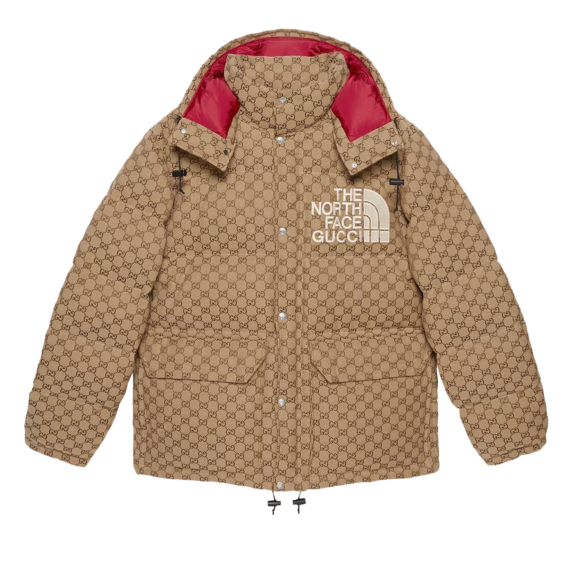 Buy Gucci x The North Face Padded Jacket 'Beige/Ebony' - 670766 