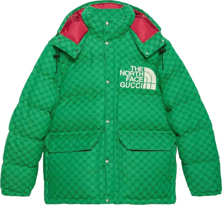 Gucci x The North Face Down Coat 'Green/Dark Green'