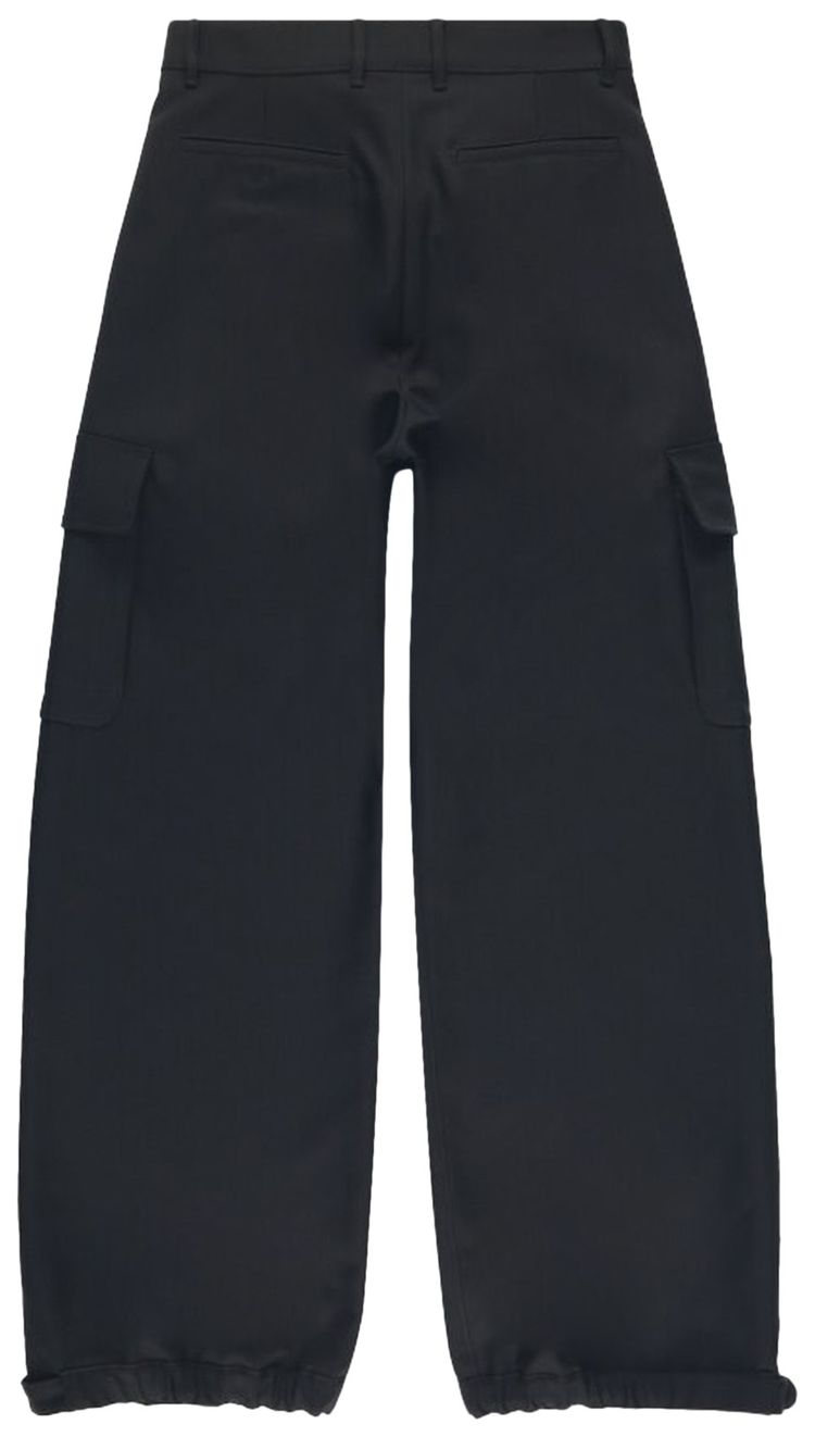 Off White Embroidery Drill Cargo Pants BlackBlack