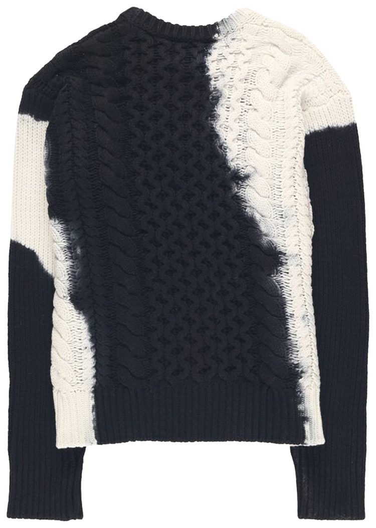 Stussy Tie Dye Fisherman Sweater Black