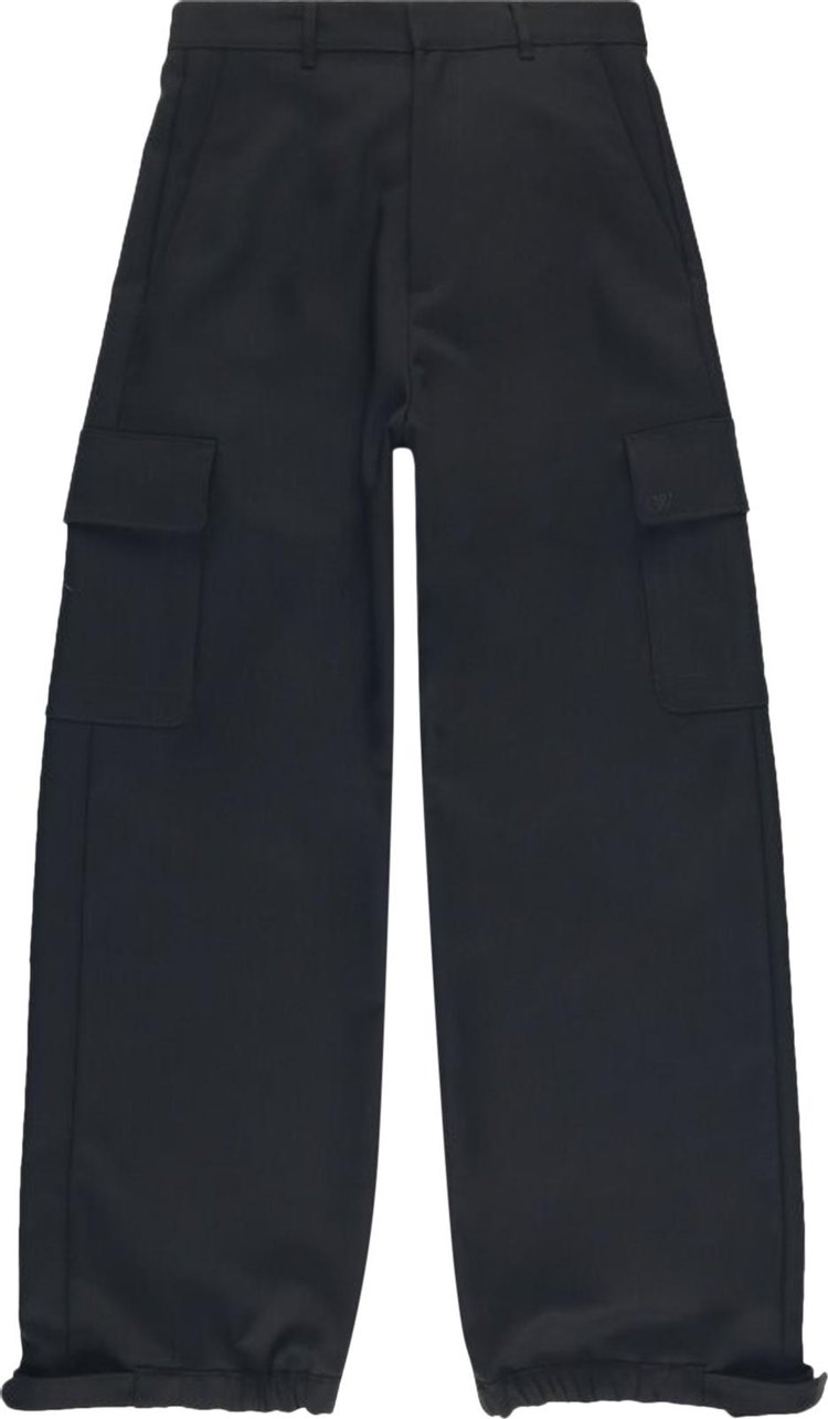 Off-White Embroidery Drill Cargo Pants 'Black/Black'