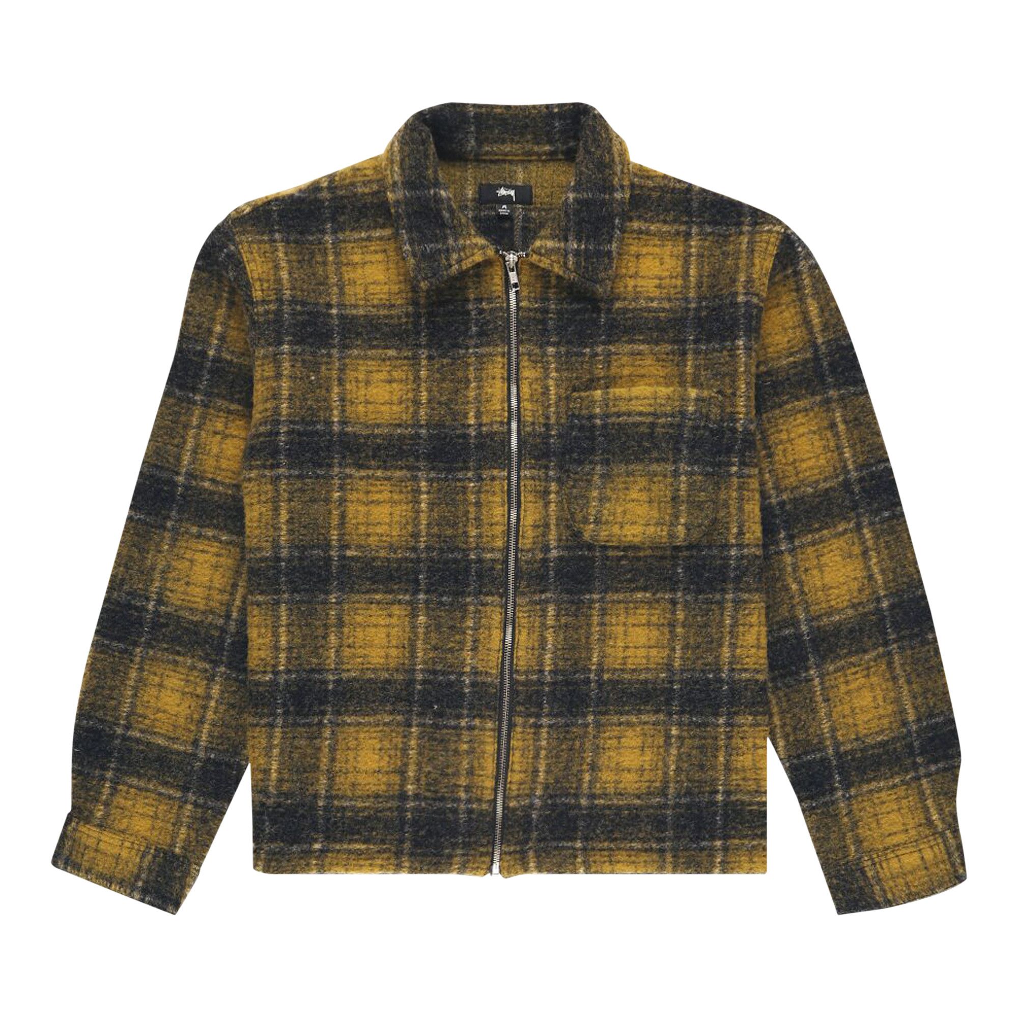 【初回限定】 Buy Stussy Wool Plaid Zip Shirt 'Yellow' - 1110297 YELL | GOAT ジャケット・アウター