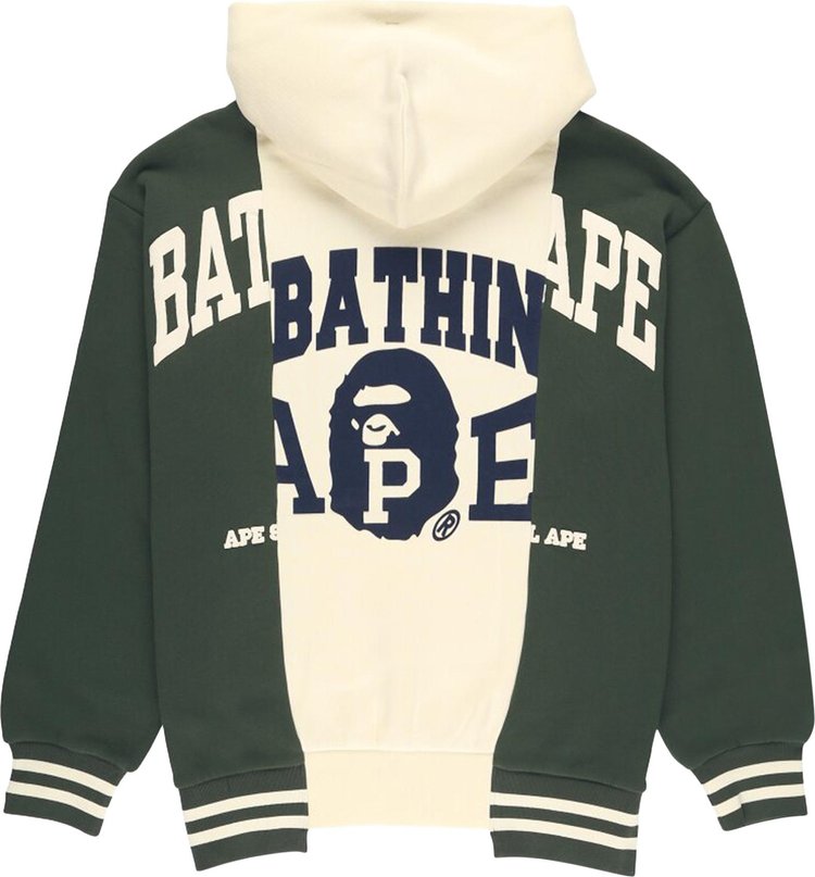 BAPE Badges Color Blocking Hoodie Ivory