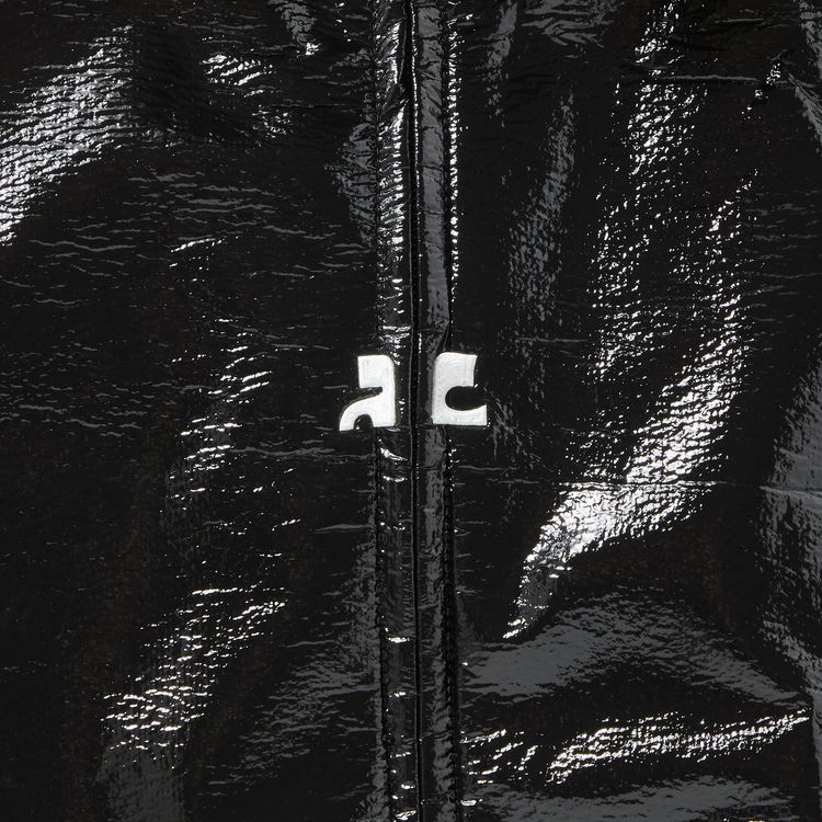 Courreges Light Vinyl Tracksuit Jacket Black