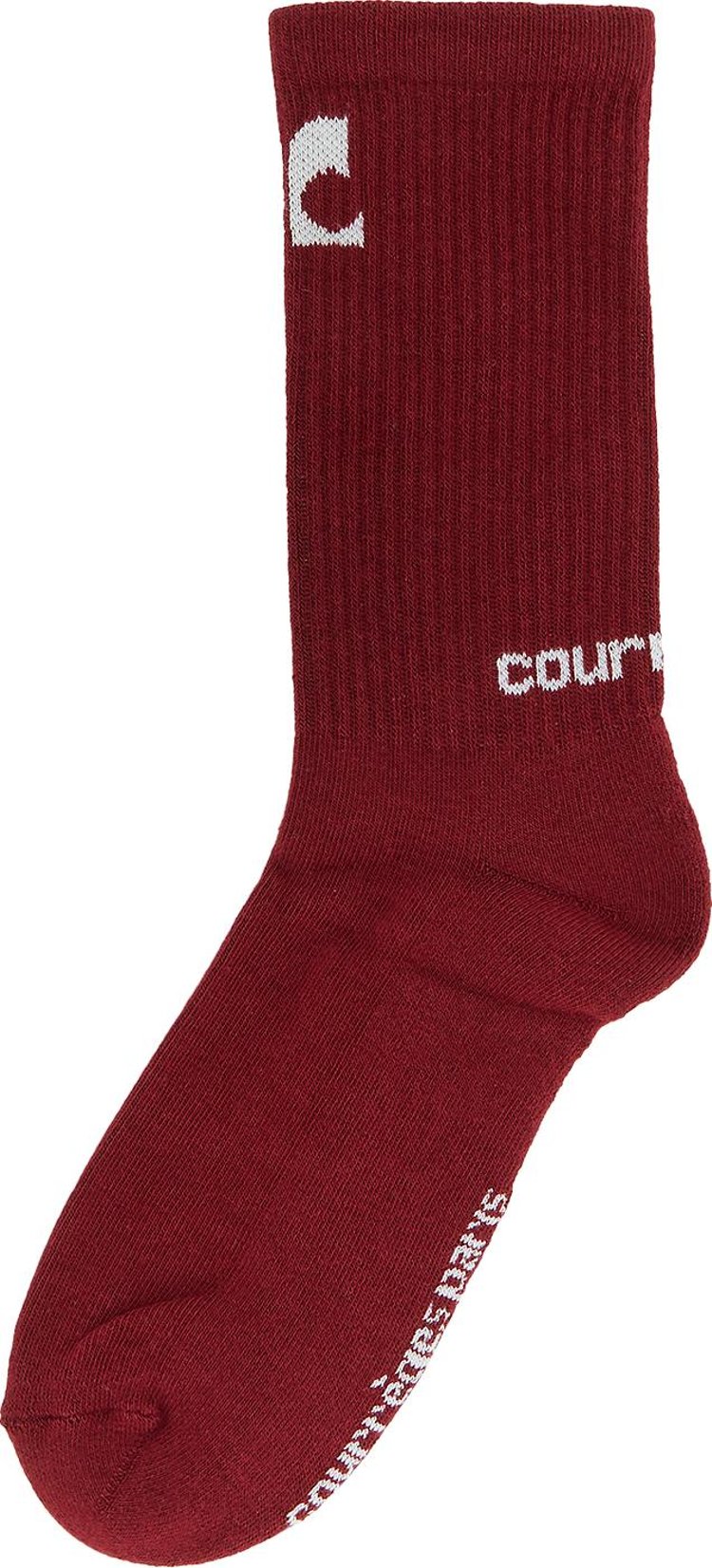 Courreges AC Sports Socks Groseille FonceBlanc