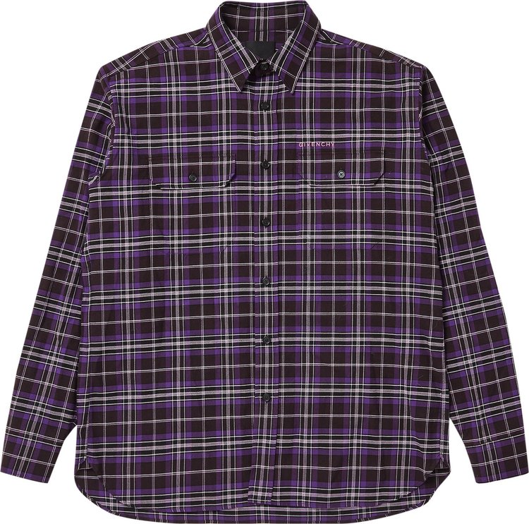 Givenchy Checked Flannel Shirt 'Dark Purple'