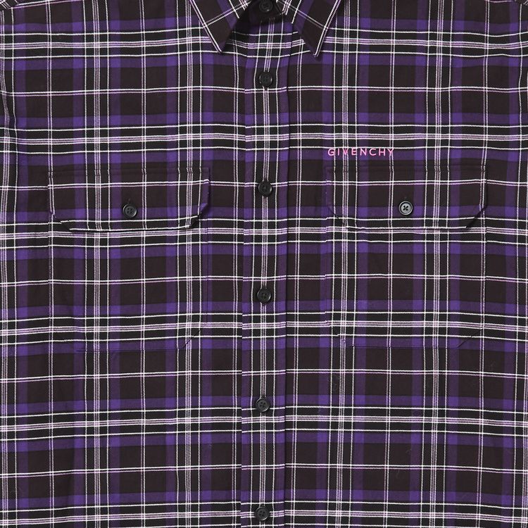 Givenchy Checked Flannel Shirt Dark Purple