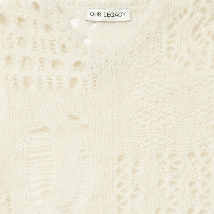 Our Legacy Crochet Knit Sweater Ivory