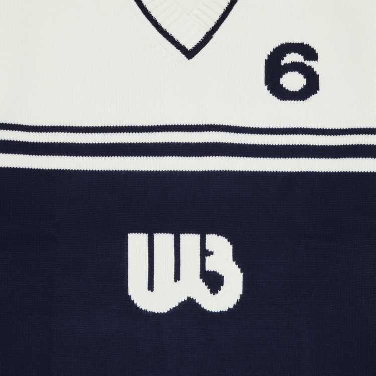 Wales Bonner Motif Jumper IvoryNavy