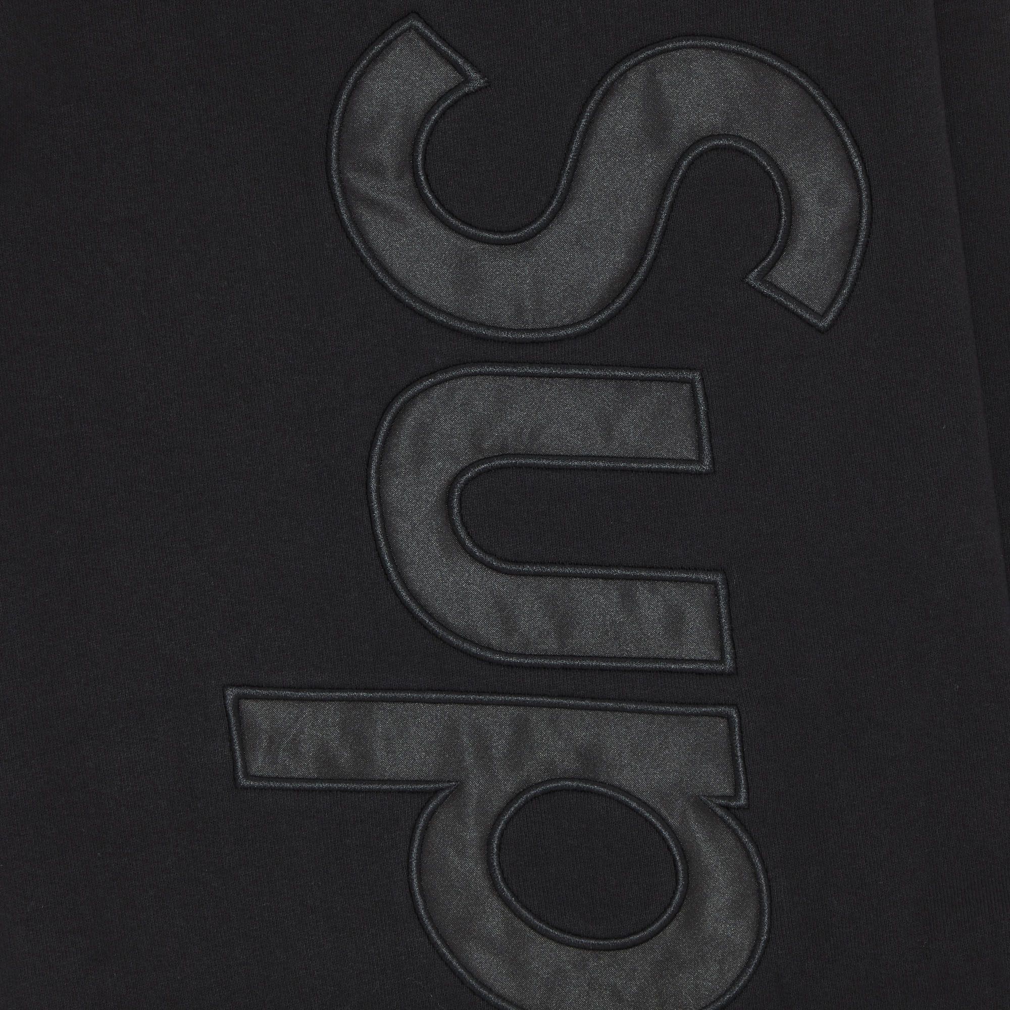 Buy Supreme Satin Appliqué Sweatpant 'Black' - FW23P104 Buy Supreme Satin Appliqué Sweatpant 'Black' - FW23P104