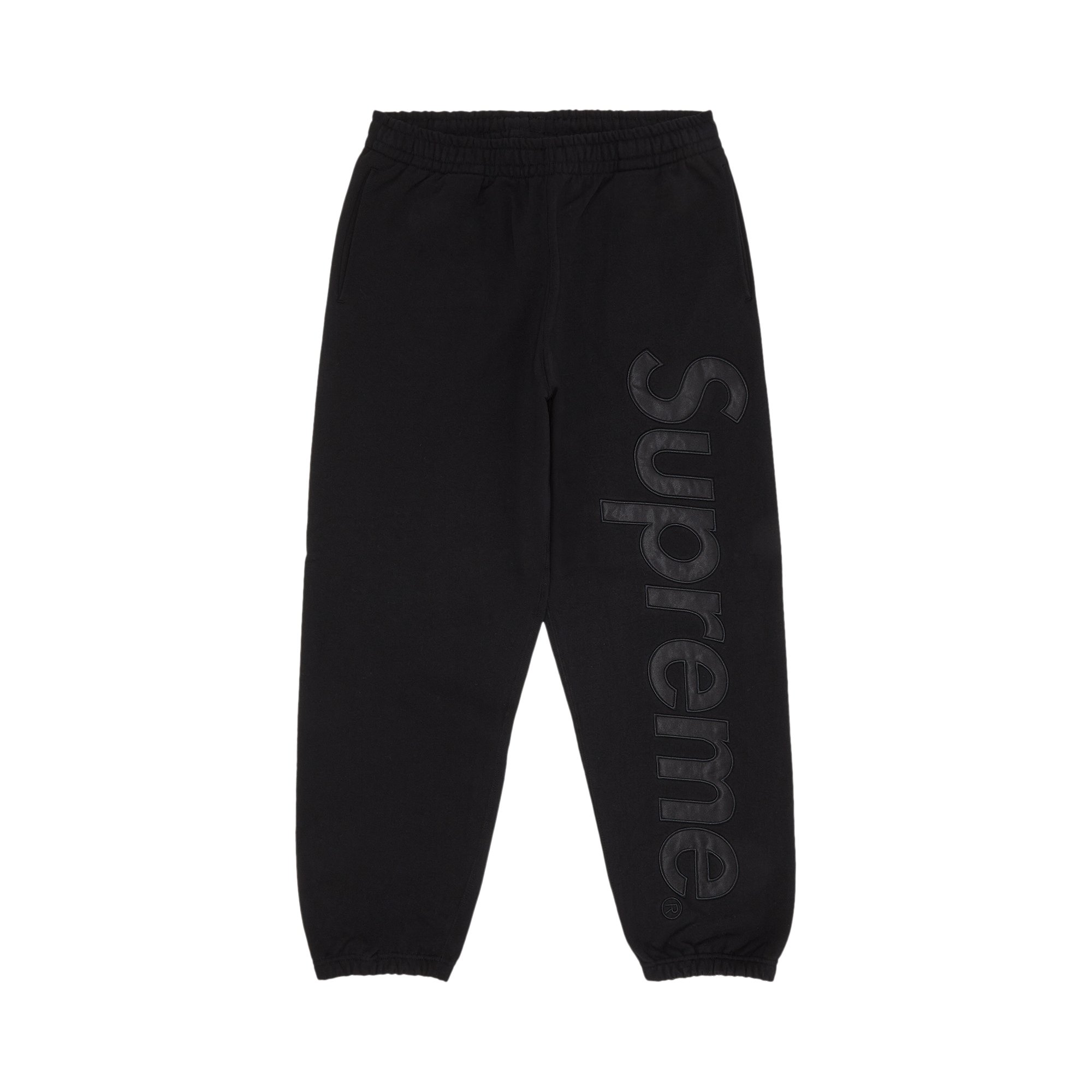 Buy Supreme Satin Appliqué Sweatpant 'Black' - FW23P104 BLACK