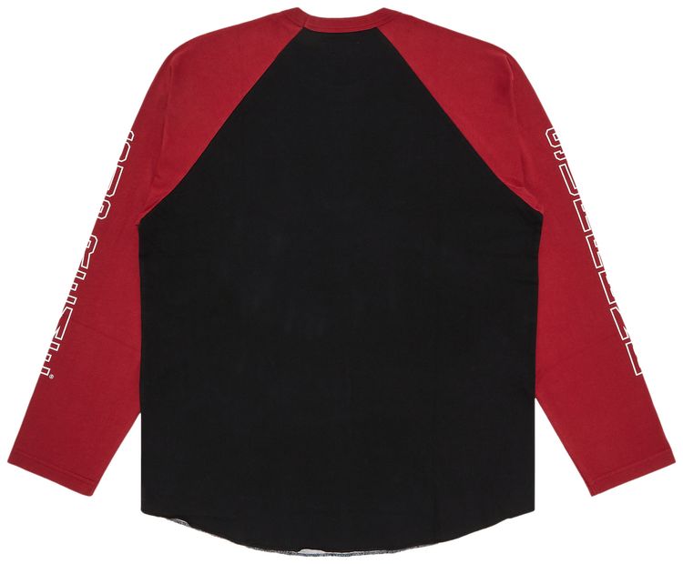 Supreme HR Giger Raglan Long Sleeve Top Cardinal