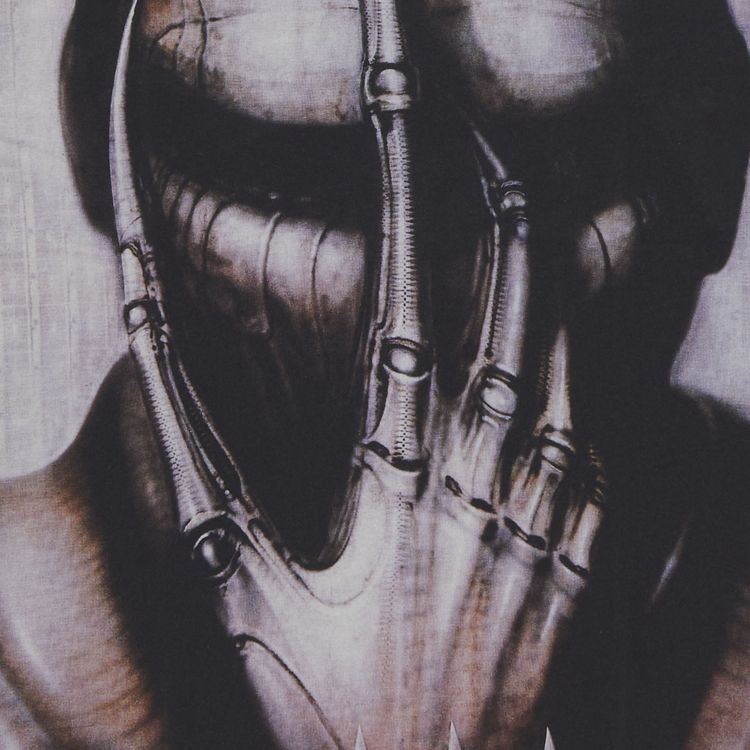 Supreme HR Giger Raglan Long Sleeve Top White