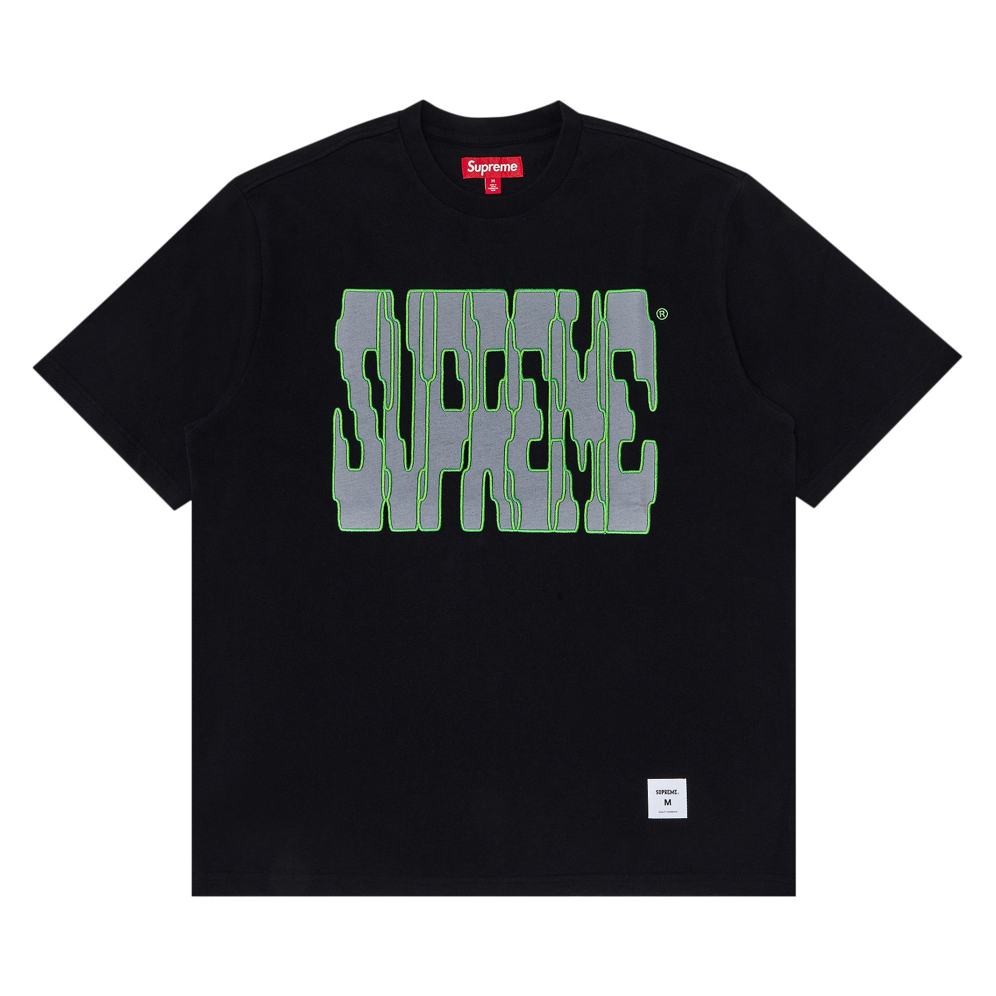 Black and green supreme shirt clearance