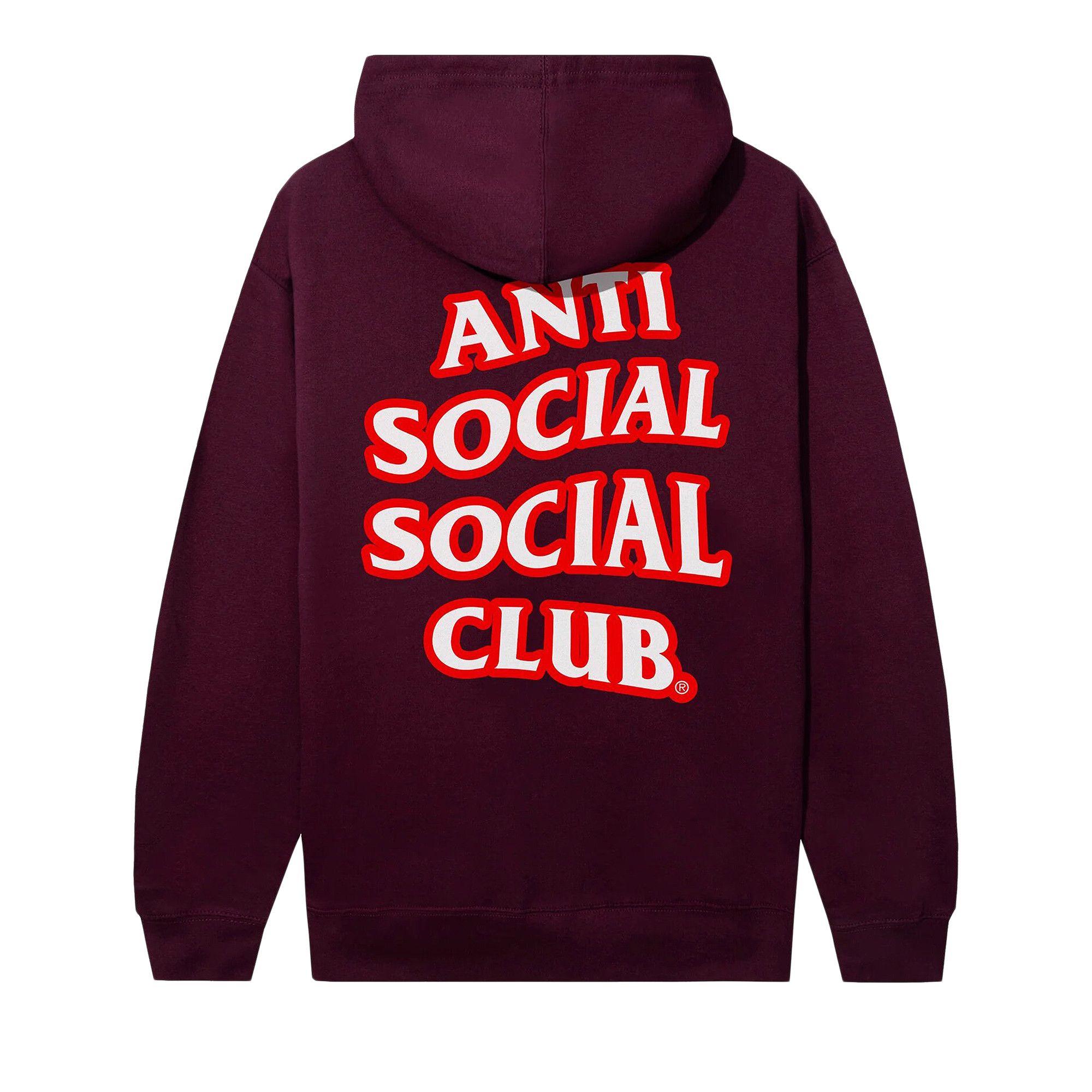 Anti social social club maroon hoodie deals