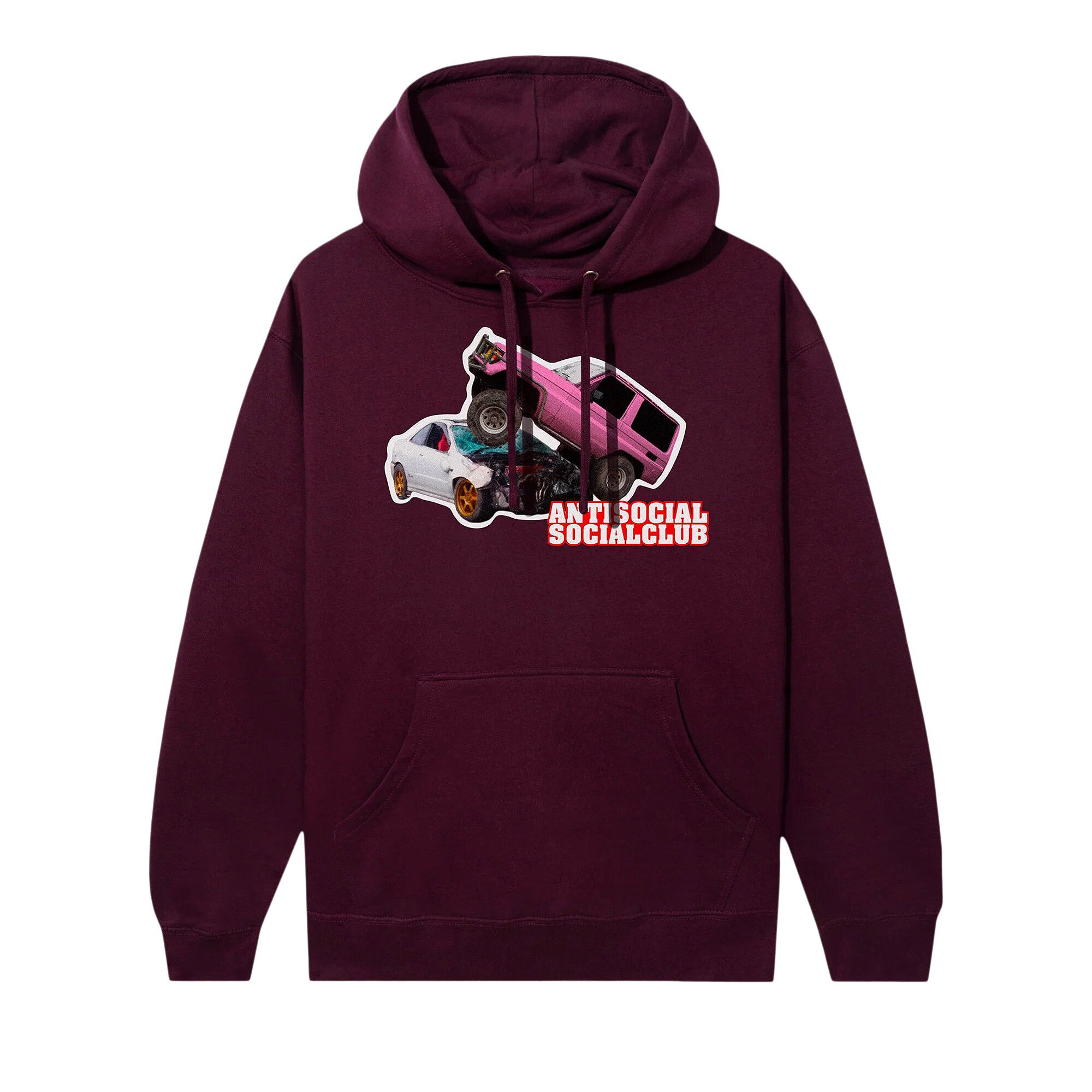 Anti social social club maroon hoodie online